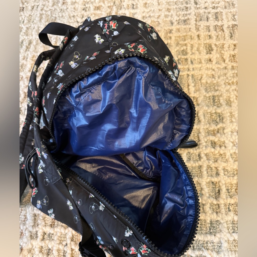 Rebecca Minkoff Julian Convertible Black Floral Backpack; great condition - Picture 3 of 6